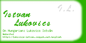 istvan lukovics business card